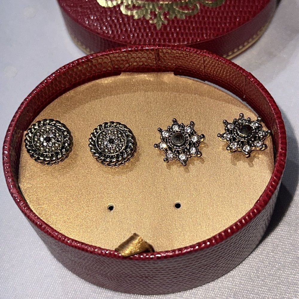 Chico’s Elegant Crystal Earrings Set